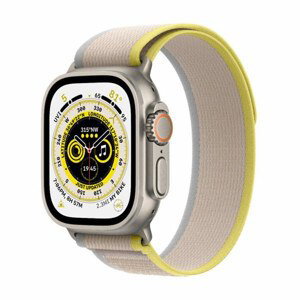 Apple Watch Ultra GPS + Cellular 49mm Titanium Case with YellowBeige Trail Loop - SM MNHK3CSA