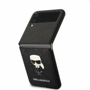 Puzdro Karl Lagerfeld PU Saffiano Ikonik for Samsung Galaxy Z Flip4, čierne 57983111617