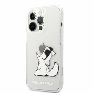 Puzdro Karl Lagerfeld PCTPU Choupette Eat for Apple iPhone 14 Pro Max, transparent KLHCP14XCFNRC