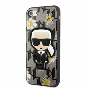 Puzdro Karl Lagerfeld Ikonik Flower pre Apple iPhone 78SE20SE22, šedé 57983108338