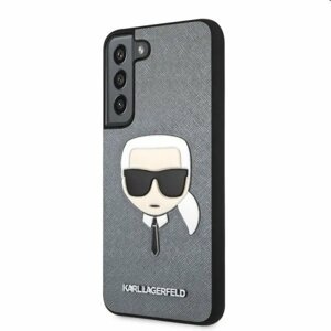 Puzdro Karl Lagerfeld PU Saffiano Karl Head pre Samsung Galaxy S22 Plus, strieborné 57983107839