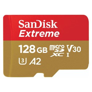 SanDisk Extreme microSDXC 128 GB 190 MBs s adaptérom SDSQXAA-128G-GN6AA