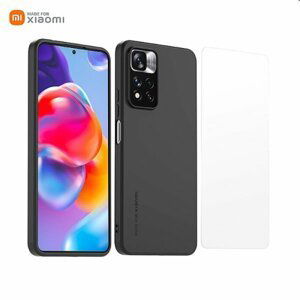 Made for Xiaomi TPU puzdro + ochranné sklo pre Xiaomi Redmi Note 11 Pro+ 5G, čierne 57983112626