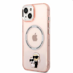 Puzdro Karl Lagerfeld MagSafe IML Karl and Choupette NFT pre Apple iPhone 14, ružové 57983112449