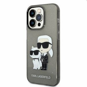 Puzdro Karl Lagerfeld IML Glitter Karl and Choupette NFT pre Apple iPhone 14 Pro Max, čierne 57983112438