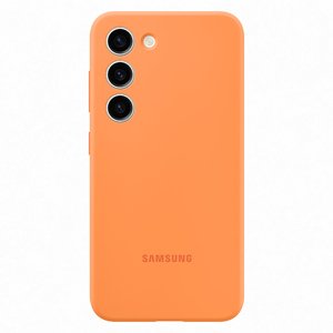 Puzdro Silicone Cover pre Samsung Galaxy S23, orange EF-PS911TOEGWW