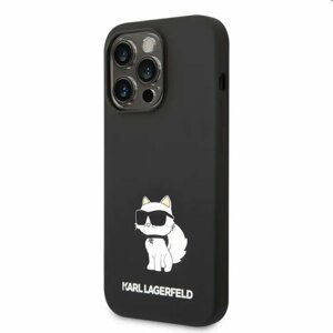 Zadný kryt Karl Lagerfeld Liquid Silicone Choupette NFT pre Apple iPhone 14 Pro Max, čierne 57983112410