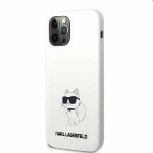 Zadný kryt Karl Lagerfeld Liquid Silicone Choupette NFT pre Apple iPhone 1212 Pro, biela 57983112395