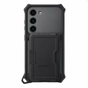 Zadný kryt Rugged Gadget pre Samsung Galaxy S23, titan (s odnímateľným úchytom) EF-RS911CBEGWW