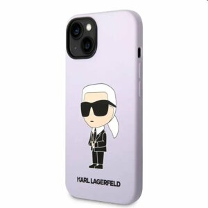 Zadný kryt Karl Lagerfeld Liquid Silicone Ikonik NFT pre Apple iPhone 14, fialové 57983112383