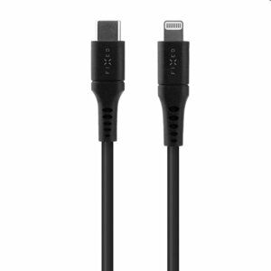 FIXED Dátový a nabíjací kábel USB-CLightning MFI, PD, 0,5 m, čierny FIXDLS-CL05-BK