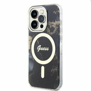 Puzdro Guess Marble IML MagSafe for Apple iPhone 13 Pro Max, čierne 57983114251