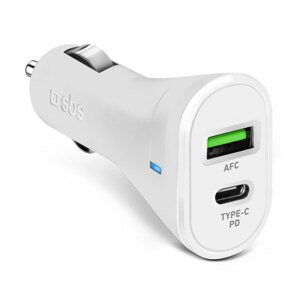 SBS Autonabíjačka USB-C PD 20 WUSB AFC 18 W, biela TECRPD20W