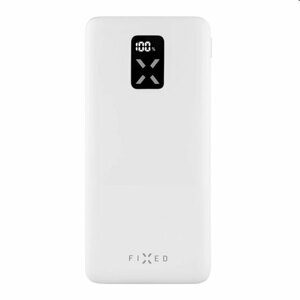 FIXED Powerbanka Zen 10 s LCD displejom a výstupom PD 20W, 10 000 mAh, biela FIXZEN-10-WH