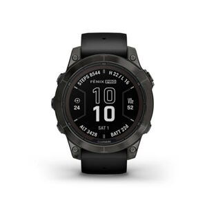 Garmin fenix 7 Pro Sapphire Solar, Carbon Gray DLC Titanium, Black Band 010-02777-11