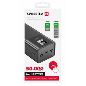 Swissten Power Line powerbanka 50000 mAh 100 W, PD, čierna 22013942