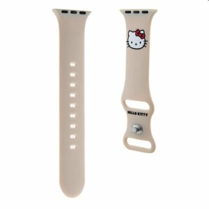 Hello Kitty Liquid Silicone Kitty Head Logo remienok pre Apple Watch 3840mm, béžový 57983116942