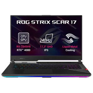 ASUS ROG Strix SCAR 17 R9-7845HX 32 GB 1 TB SSD RTX4080 17,3" WQHD Win11Home, Black G733PZ-LL037W