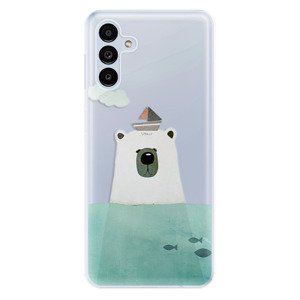 Odolné silikónové puzdro iSaprio - Bear With Boat - Samsung Galaxy A13 5G