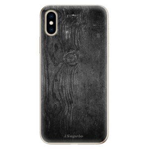 Odolné silikónové puzdro iSaprio - Black Wood 13 - iPhone XS
