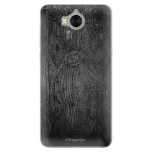 Odolné silikónové puzdro iSaprio - Black Wood 13 - Huawei Y5 2017 / Y6 2017