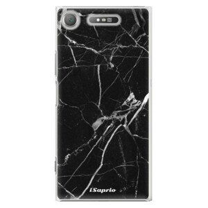 Plastové puzdro iSaprio - Black Marble 18 - Sony Xperia XZ1