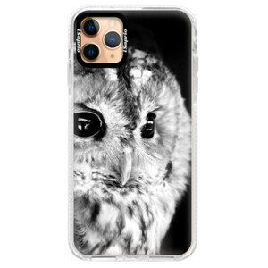 Silikónové puzdro Bumper iSaprio - BW Owl - iPhone 11 Pro Max