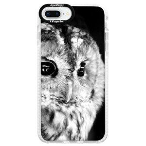 Silikónové púzdro Bumper iSaprio - BW Owl - iPhone 8 Plus