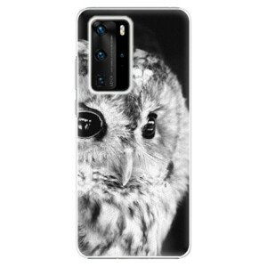 Plastové puzdro iSaprio - BW Owl - Huawei P40 Pro