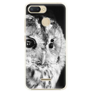 Plastové puzdro iSaprio - BW Owl - Xiaomi Redmi 6