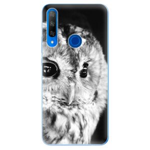 Odolné silikónové puzdro iSaprio - BW Owl - Huawei Honor 9X