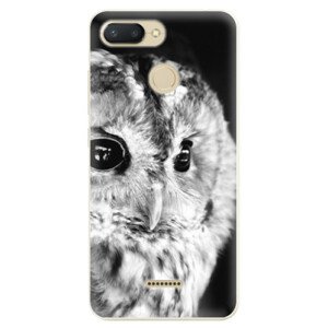 Odolné silikónové puzdro iSaprio - BW Owl - Xiaomi Redmi 6