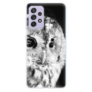 Odolné silikónové puzdro iSaprio - BW Owl - Samsung Galaxy A52/A52 5G