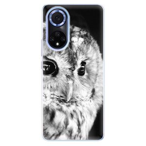 Odolné silikónové puzdro iSaprio - BW Owl - Huawei Nova 9