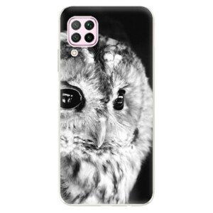 Odolné silikónové puzdro iSaprio - BW Owl - Huawei P40 Lite