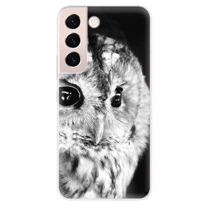 Odolné silikónové puzdro iSaprio - BW Owl - Samsung Galaxy S22 5G