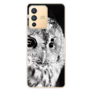 Odolné silikónové puzdro iSaprio - BW Owl - Vivo V23 5G