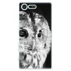 Plastové puzdro iSaprio - BW Owl - Sony Xperia X Compact