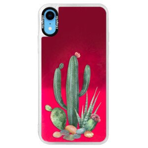 Neónové púzdro Pink iSaprio - Cacti 02 - iPhone XR