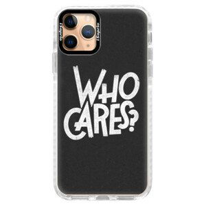 Silikónové puzdro Bumper iSaprio - Who Cares - iPhone 11 Pro