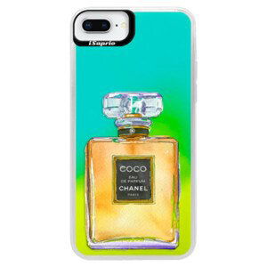 Neónové puzdro Blue iSaprio - Chanel Gold - iPhone 8 Plus