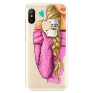 Plastové puzdro iSaprio - My Coffe and Blond Girl - Xiaomi Mi A2 Lite