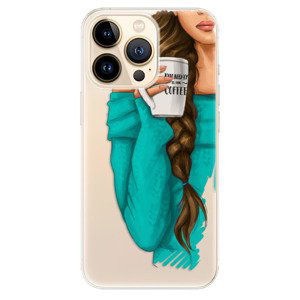 Odolné silikónové puzdro iSaprio - My Coffe and Brunette Girl - iPhone 13 Pro Max
