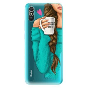 Odolné silikónové puzdro iSaprio - My Coffe and Brunette Girl - Xiaomi Redmi 9A