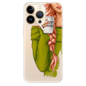 Odolné silikónové puzdro iSaprio - My Coffe and Redhead Girl - iPhone 13 Pro