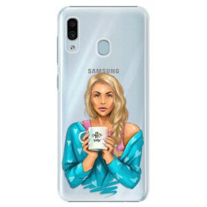 Plastové puzdro iSaprio - Coffe Now - Blond - Samsung Galaxy A30