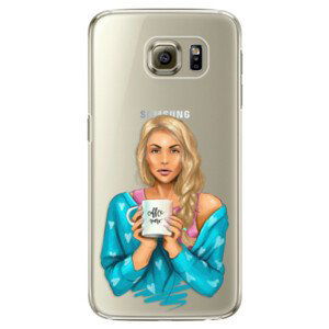 Plastové puzdro iSaprio - Coffe Now - Blond - Samsung Galaxy S6 Edge