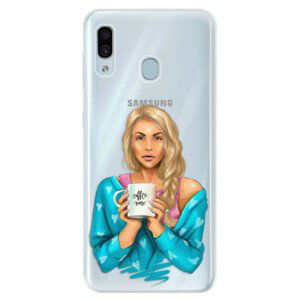 Silikónové puzdro iSaprio - Coffe Now - Blond - Samsung Galaxy A30