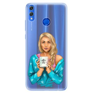 Silikónové puzdro iSaprio - Coffe Now - Blond - Huawei Honor 8X