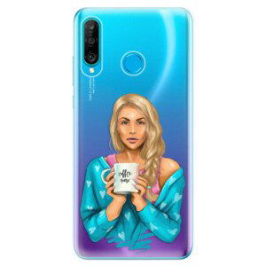 Odolné silikonové pouzdro iSaprio - Coffe Now - Blond - Huawei P30 Lite